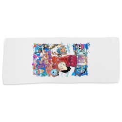 TOALLA GIMNASIO GYM ABSORBENTE one piece mugiwara temporada manga isla egghead suave con bolsita