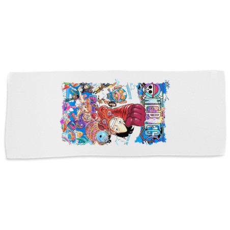 TOALLA GIMNASIO GYM ABSORBENTE one piece mugiwara temporada manga isla egghead suave con bolsita