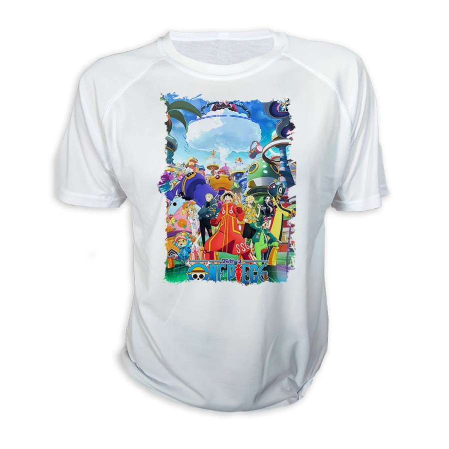 CAMISETA one piece temporada saga isla egghead futurista personalizada