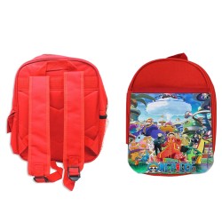 MOCHILA ROJA one piece temporada saga isla egghead futurista backpack rucksak