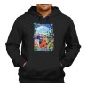 SUDADERA NEGRA CON CAPUCHA one piece temporada saga isla egghead futurista adulto poliester algodón personalizada