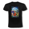 CAMISETA NEGRA one piece temporada saga isla egghead futurista moda verano personalizada