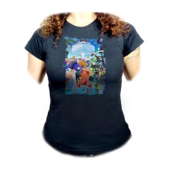 CAMISETA NEGRA MUJER one...
