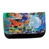 ESTUCHE NECESER DE LONA one piece temporada saga isla egghead futurista unisex negro monedero billetera