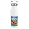 BIDON 750 ML ACERO INOXIDABLE ESTILO RETRO one piece temporada saga isla egghead futurista deporte deportivo botella