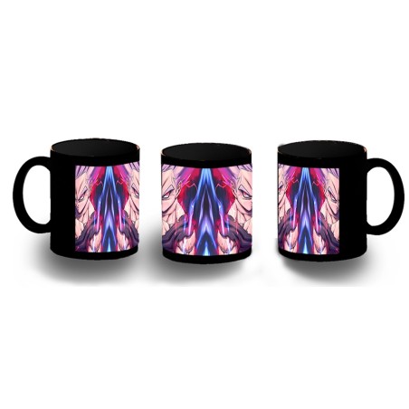 TAZA COMPLETAMENTE NEGRA Gohan modo bestia pelicula dragon combate bola ssj personalizada