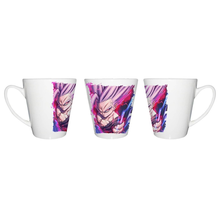 TAZA CÓNICA Gohan modo bestia pelicula dragon combate bola ssj conica personalizada