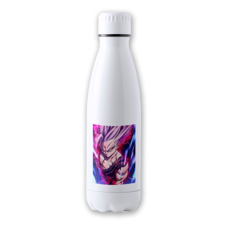 BIDON 700 ML ACERO INOXIDABLE Gohan modo bestia pelicula dragon combate bola ssj tapon seguridad botella