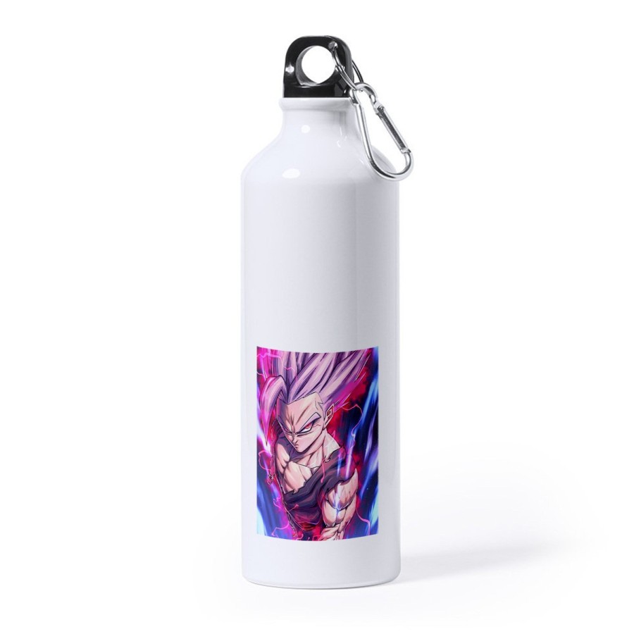 BIDON GRANDE 800 ML ACERO INOXIDABLE Gohan modo bestia pelicula dragon combate bola ssj deporte deportivo mosqueton botella