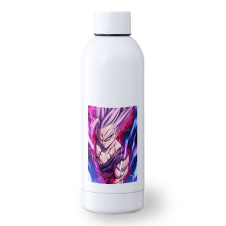 BIDON 500 ML ACERO INOXIDABLE Gohan modo bestia pelicula dragon combate bola ssj deporte deportivo botella senderismo