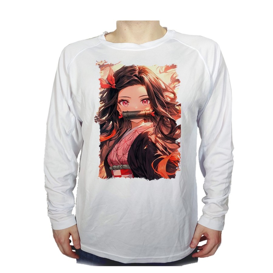 CAMISETA MANGA LARGA Nezuko Guardianes de la noche cazador demonios carmesi personalizada