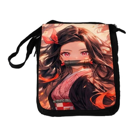 BANDOLERA REPORTERO MEDIANA BOLSO Nezuko Guardianes de la noche cazador demonios carmesi bolsa mochila hombro