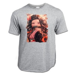 CAMISETA GRIS MEZCLA Nezuko...