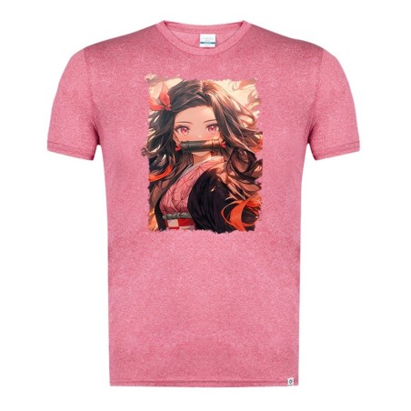 CAMISETA ROJA MEZCLA Nezuko Guardianes de la noche cazador demonios carmesi moda verano tshirt