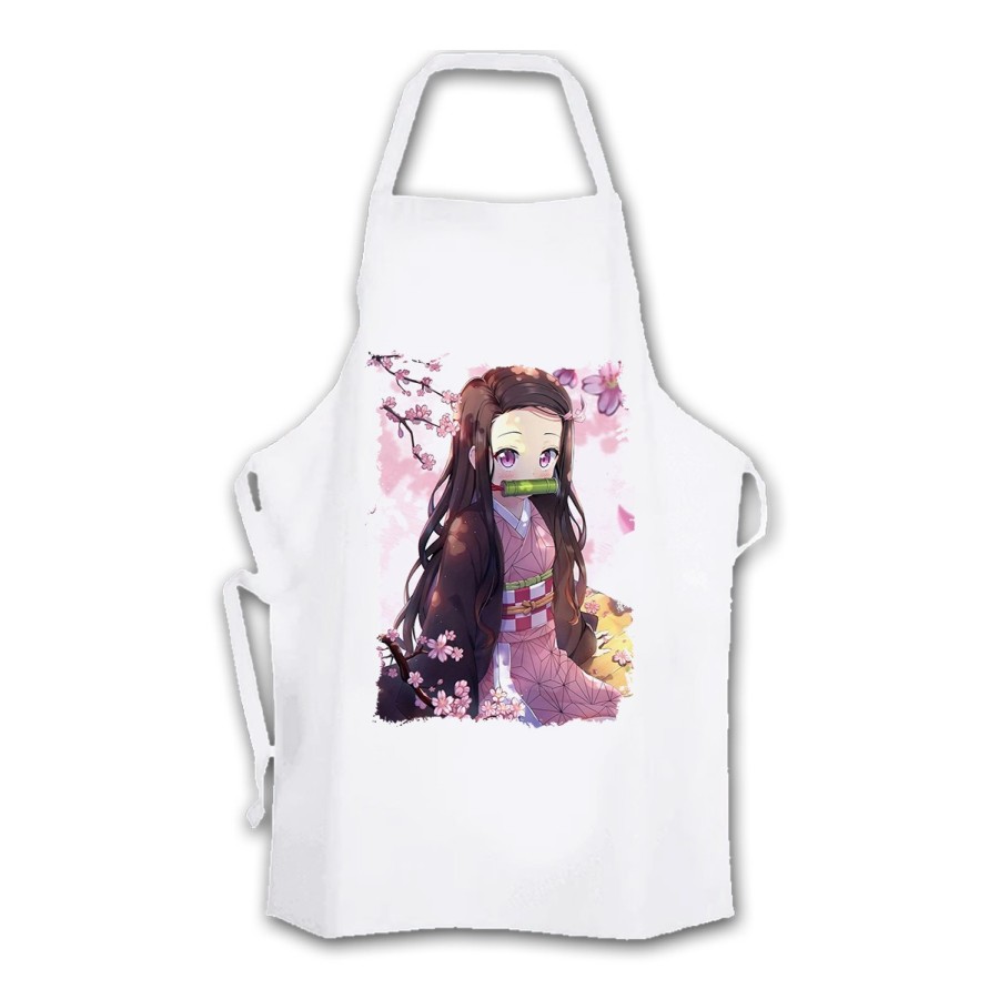 DELANTAL TALLA ADULTO kimetsu no yaiba nezuko cazador demonios carmesi cocina personalizado