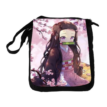 BANDOLERA REPORTERO MEDIANA BOLSO kimetsu no yaiba nezuko cazador demonios carmesi bolsa mochila hombro