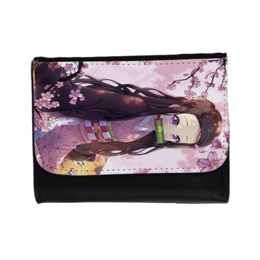 BILLETERA BILLETERO kimetsu no yaiba nezuko cazador demonios carmesi unisex negro monedero