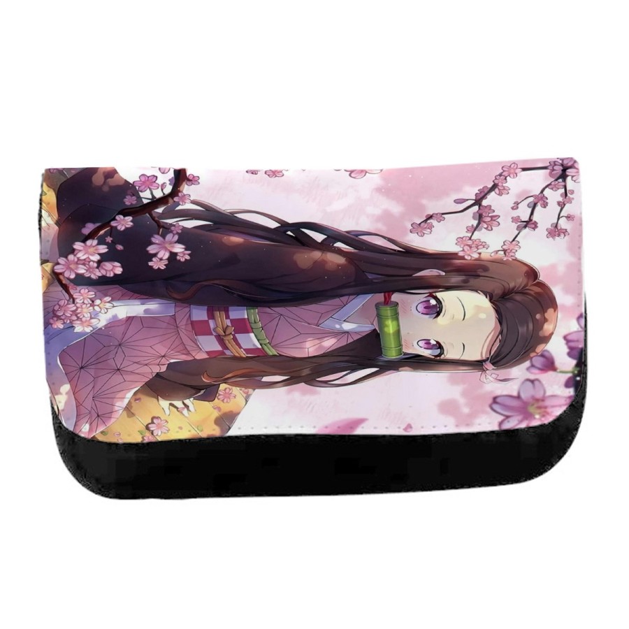 ESTUCHE NECESER DE LONA kimetsu no yaiba nezuko cazador demonios carmesi unisex negro monedero billetera