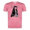 CAMISETA ROJA MEZCLA CON IMAGEN EN TONALIDADES NEGRAS kimetsu no yaiba nezuko cazador demonios carmesi tshirt