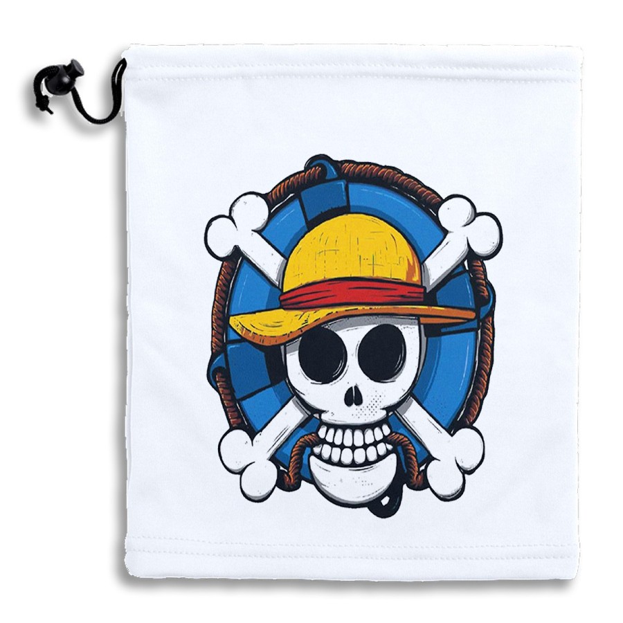 BRAGA GORRO POLAR AJUSTABLE One piece logo calavera barco pirata luffy POLIESTER INVIERNO PERSONALIZADA