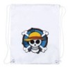 MOCHILA DE CUERDAS (SELECCIONE CANTIDAD) One piece logo calavera barco pirata luffy playa piscina excursion