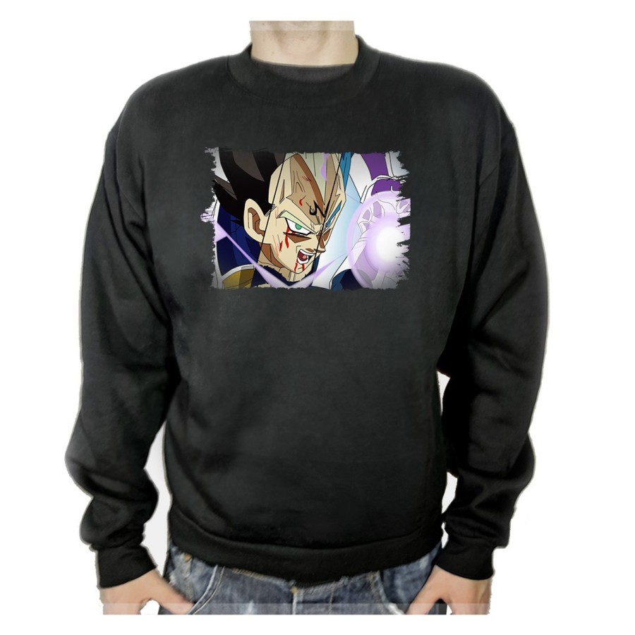 SUDADERA NEGRA Vegeta galik canon kamehameha ssj blue formas majin adulto poliester algodón personalizada