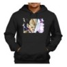 SUDADERA NEGRA CON CAPUCHA Vegeta galik canon kamehameha ssj blue formas majin adulto poliester algodón personalizada