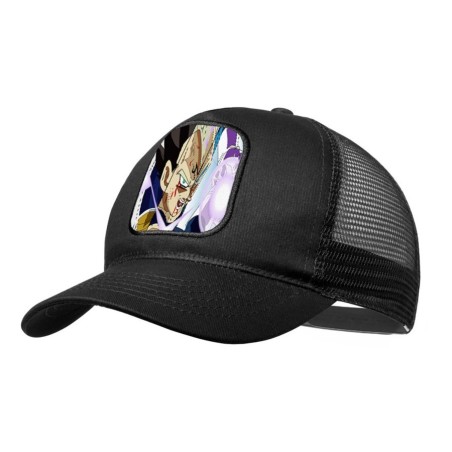 GORRA NEGRA CON REJILLA Vegeta galik canon kamehameha ssj blue formas majin moda deporte