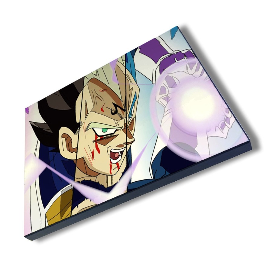 PANEL FOTOGRÁFICO DECORATIVO Vegeta galik canon kamehameha ssj blue formas majin cuadro acabado brillante elegante pared