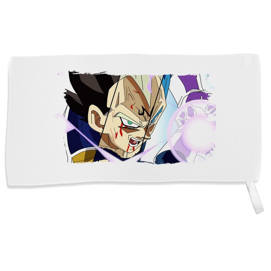 TOALLA GIMNASIO GYM ABSORBENTE Vegeta galik canon kamehameha ssj blue formas majin suave con bolsita