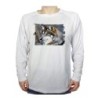 CAMISETA MANGA LARGA lobo gris animal salvaje feroz mascota bosque personalizada