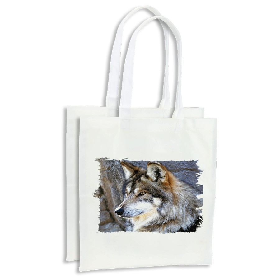 PACK BOLSAS lobo gris animal salvaje feroz mascota bosque cocina compra personalizadas