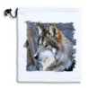 BRAGA GORRO POLAR AJUSTABLE lobo gris animal salvaje feroz mascota bosque POLIESTER INVIERNO PERSONALIZADA