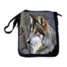 BANDOLERA REPORTERO MEDIANA BOLSO lobo gris animal salvaje feroz mascota bosque bolsa mochila hombro