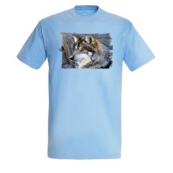 CAMISETA AZUL CIELO lobo...
