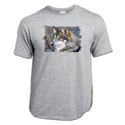 CAMISETA GRIS MEZCLA lobo...