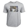 CAMISETA GRIS MEZCLA lobo gris animal salvaje feroz mascota bosque moda verano personalizada