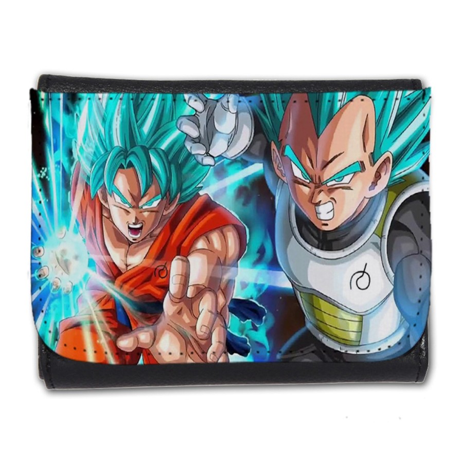 BILLETERA BILLETERO GOKU VEGETA SSJ BLUE hombre caballero negro monedero