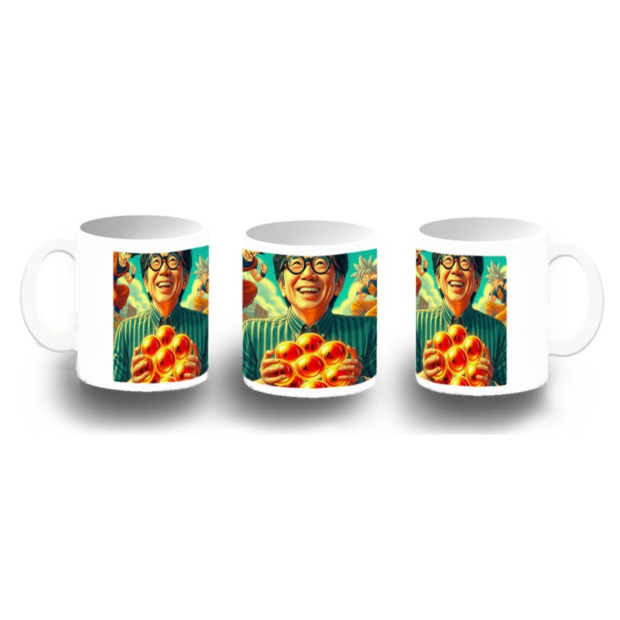 TAZA FOTOLUMINISCENTE akira toriyama dragon bolas bola goku arale dai BRILLA OSCURIDAD