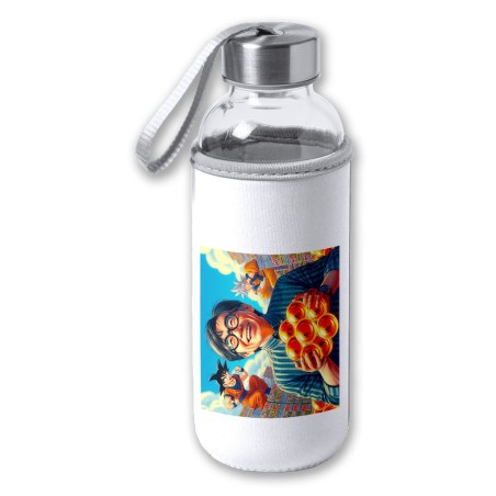 BIDON DE 420 ML CON FUNDA DE NEOPRENO akira toriyama dragon bolas bola goku arale dai tapon seguridad