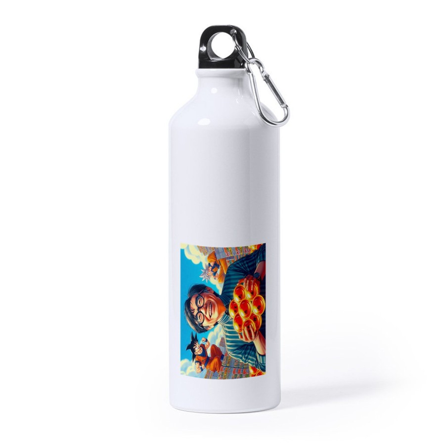 BIDON GRANDE 800 ML ACERO INOXIDABLE akira toriyama dragon bolas bola goku arale dai deporte deportivo mosqueton botella