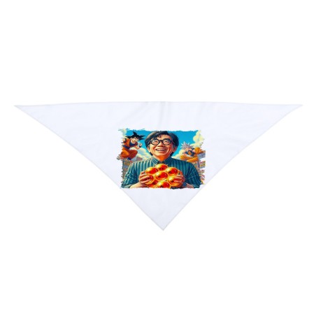 PAÑOLETA TRIANGULAR SUAVE akira toriyama dragon bolas bola goku arale dai moda cuello fiestas