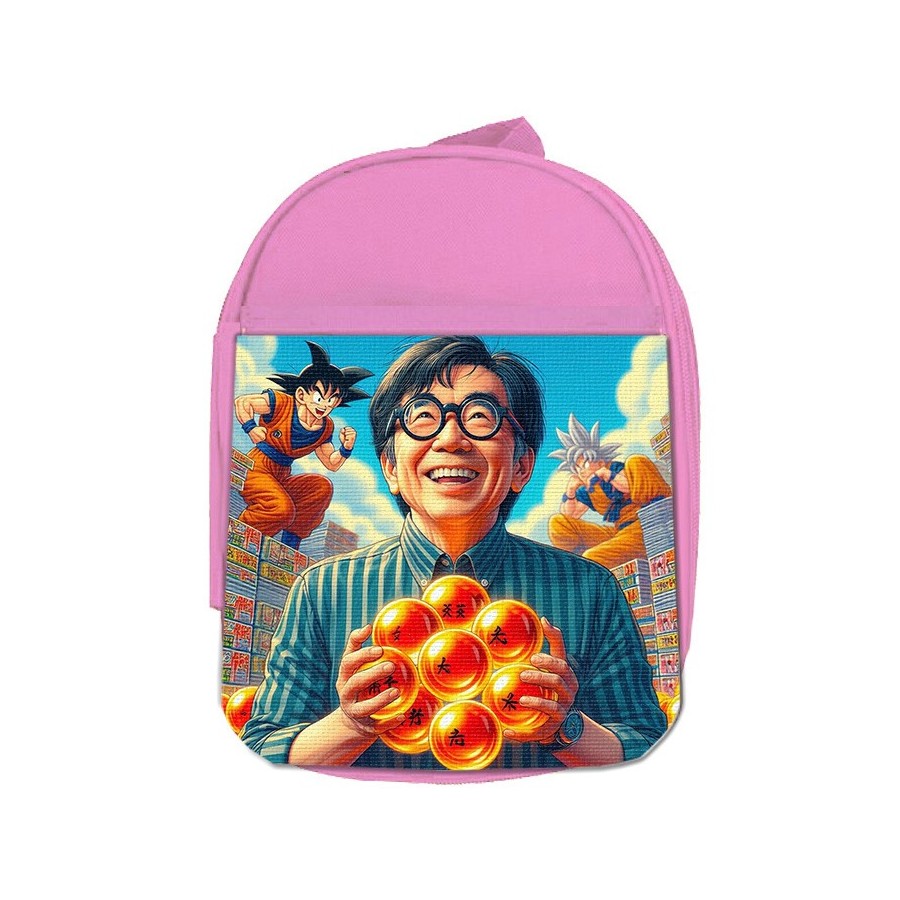 MOCHILA ROSA akira toriyama dragon bolas bola goku arale dai escolar personalizado picnic excursión deporte