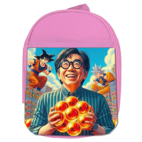 MOCHILA ROSA akira toriyama dragon bolas bola goku arale dai escolar personalizado picnic excursión deporte