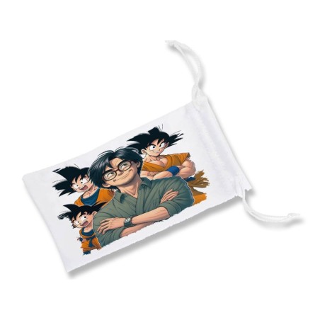 FUNDA BOLSA MULTIUSOS akira toriyama goku chico super guerrero z saiyan gafas dados rol personalizada color