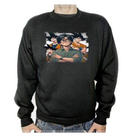 SUDADERA NEGRA akira toriyama goku chico super guerrero z saiyan adulto poliester algodón personalizada