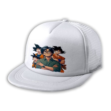 GORRA 5 PANELES REDECILLA TRASERA akira toriyama goku chico super guerrero z saiyan estilo rapero