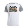 CAMISETA DISEÑO BICOLOR akira toriyama goku chico super guerrero z saiyan personalizada