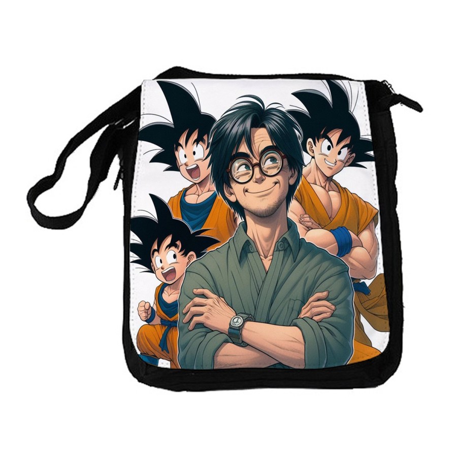 BANDOLERA REPORTERO MEDIANA BOLSO akira toriyama goku chico super guerrero z saiyan bolsa mochila hombro