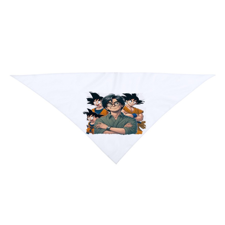 PAÑOLETA TRIANGULAR SUAVE akira toriyama goku chico super guerrero z saiyan moda cuello fiestas